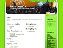 Tablet Screenshot of cycleguide.dk